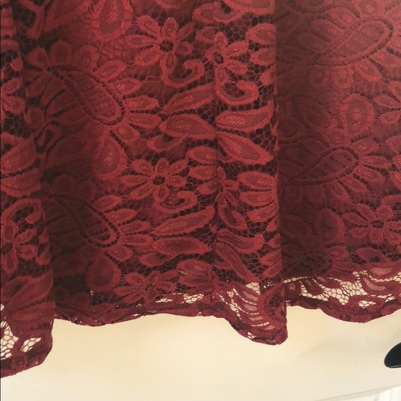 Burgundy Lace Dress - Picture 4 of 6